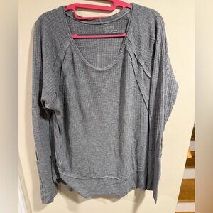 Waffle Knit Long Sleeve Top